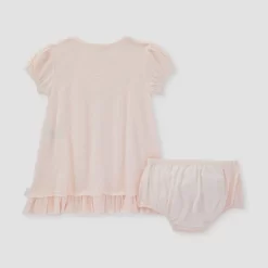 Burt's Bees Baby Burt's Bees Baby® Baby Girls' Pointelle Dress & Diaper Cover Set - Light Pink