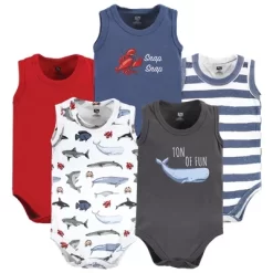 Hudson Baby Infant Boy Cotton Sleeveless Bodysuits, Boy Sea Creatures -Baby Nest Deals Store GUEST aed4e0f6 2f8c 471b 997a 7709a670c469