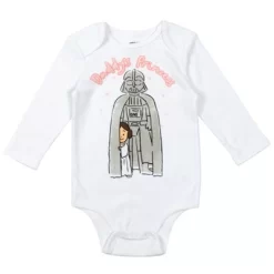 Star Wars The Mandalorian Baby Grogu Baby Girls 3 Pack Long Sleeve Bodysuits