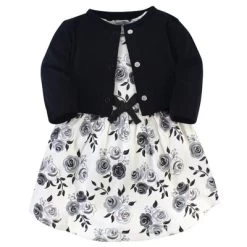 Touched By Nature Baby And Toddler Girl Organic Cotton Dress And Cardigan 2pc Set, Black Floral 7 Touched By Nature Baby And Toddler Girl Organic Cotton Dress And Cardigan 2pc Set, Black Floral -Baby Nest Deals Store GUEST b007715a 8e59 4c65 abcf bed21a567722