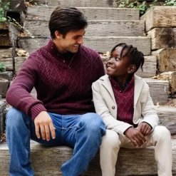 Hope & Henry Boys' Long Sleeve Mock Neck Cable Sweater With Flecks, Infant -Baby Nest Deals Store GUEST b1475c87 f889 4ece 8f5c d10aac97ef06