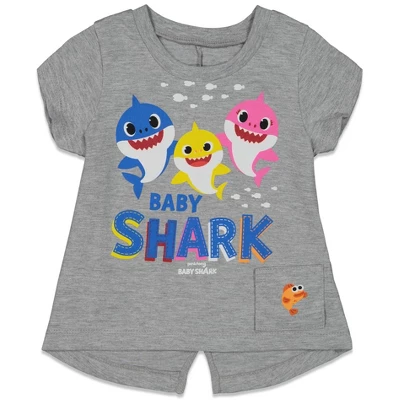 Pinkfong Baby Shark Girls Graphic T-Shirt & Shorts 1 Pinkfong Baby Shark Girls Graphic T-Shirt & Shorts