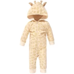 Hudson Baby Infant Fleece Jumpsuits, Coveralls, And Playsuits 1pk, Giraffe