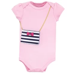 Little Treasure Baby Girl Cotton Bodysuit, Pant And Shoe 3pc Set, Navy Pink Purse -Baby Nest Deals Store GUEST b365adf2 5f40 41b7 83e3 17f421f3e96b