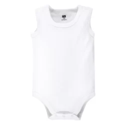 Hudson Baby Cotton Sleeveless Bodysuits 8pk, Heather Gray