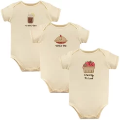 Touched By Nature Organic Cotton Bodysuits 3pk, Strawberries