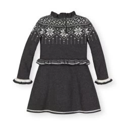 Hope & Henry Girls' Organic Cotton Fair Isle Ruffle Edge Sweater Dress, Infant -Baby Nest Deals Store GUEST b8d7cff2 8099 4049 88a7 406431f243b6