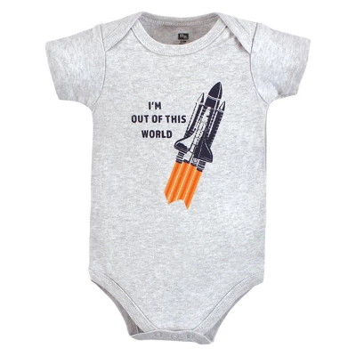 Hudson Baby Unisex Baby Cotton Bodysuits, Outer Space 2 Hudson Baby Unisex Baby Cotton Bodysuits, Outer Space - Image 2