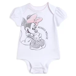 Disney Minnie Mouse Baby Girls 3 Pack Cuddly Short Sleeve Bodysuits