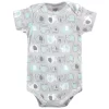 Luvable Friends Baby Boy Cotton Bodysuits, Boy Basic Elephant