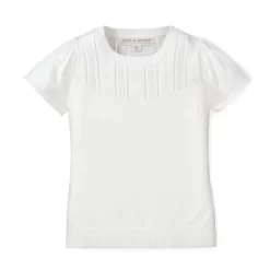 Hope & Henry Girls' Organic Cotton Pointelle Sweater Top, Infant -Baby Nest Deals Store GUEST ba806c22 818b 4823 9cc2 e2d07a5c26cf