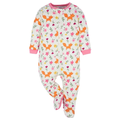 Onesies Brand Baby Girls' Long Sleeve Sleep 'N Plays - 4-Pack 7 Onesies Brand Baby Girls' Long Sleeve Sleep 'N Plays - 4-Pack - Image 7