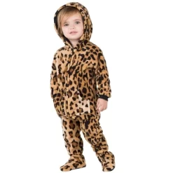 Footed Pajamas - Cheetah Spots Infant Hoodie Chenille Onesie -Baby Nest Deals Store GUEST bf030d84 0a38 4e46 b17e d1eec71368ee