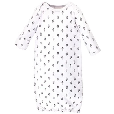 Touched By Nature Baby Organic Cotton Long-Sleeve Gowns 3pk, Safari 1 Touched By Nature Baby Organic Cotton Long-Sleeve Gowns 3pk, Safari