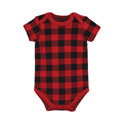 Hudson Baby Unisex Baby Cotton Layette Set, Buffalo Plaid Bear 3 Hudson Baby Unisex Baby Cotton Layette Set, Buffalo Plaid Bear - Image 3