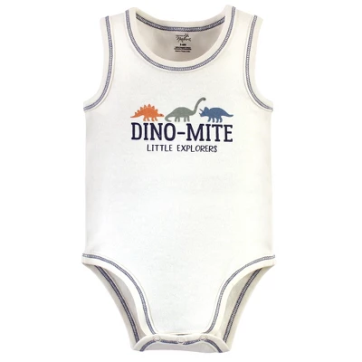 Touched By Nature Baby Boy Organic Cotton Bodysuits 5pk, Bold Dinosaurs 5 Touched By Nature Baby Boy Organic Cotton Bodysuits 5pk, Bold Dinosaurs - Image 5