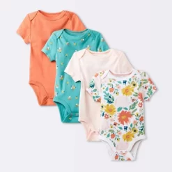 Baby Girls' 4pk Short Sleeve Bodysuit - Cloud Island™ Floral -Baby Nest Deals Store GUEST c0bc6d65 3789 4611 af34 6d89bf2e36bd