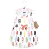 Touched By Nature Baby And Toddler Girl Organic Cotton Short-Sleeve And Long-Sleeve Dresses, Popsicle