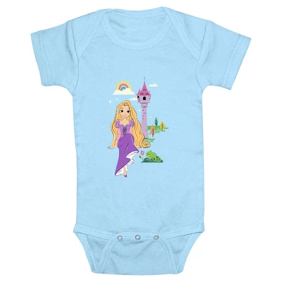 Infant's Tangled Rapunzel And Pascal Tower Onesie 2 Infant's Tangled Rapunzel And Pascal Tower Onesie - Image 2