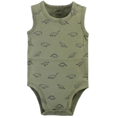 Touched By Nature Baby Boy Organic Cotton Bodysuits 5pk, Bold Dinosaurs 3 Touched By Nature Baby Boy Organic Cotton Bodysuits 5pk, Bold Dinosaurs - Image 3