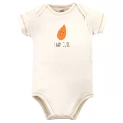 Touched By Nature Organic Cotton Bodysuits 5pk, Corn