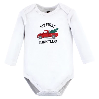 Hudson Baby Unisex Baby Cotton Long-Sleeve Bodysuits, Christmas Tree 2 Hudson Baby Unisex Baby Cotton Long-Sleeve Bodysuits, Christmas Tree - Image 2