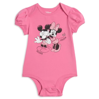 Disney Minnie Mouse Baby Girls 3 Pack Cuddly Short Sleeve Bodysuits 3 Disney Minnie Mouse Baby Girls 3 Pack Cuddly Short Sleeve Bodysuits - Image 3