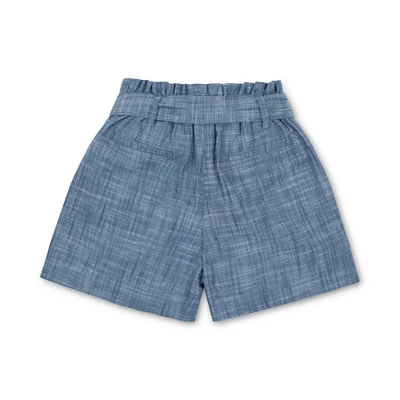 Hope & Henry Girls' Organic Cotton Pull-On Cinched Waist Woven Short, Infant 2 Hope & Henry Girls' Organic Cotton Pull-On Cinched Waist Woven Short, Infant - Image 2