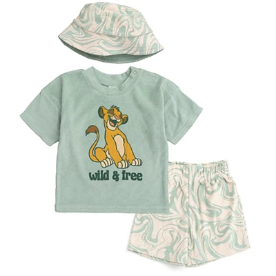 Disney Lion King Mickey Mouse Simba Baby T-Shirt Bike Shorts And Hat 3 Piece Newborn To Infant 9 Disney Lion King Mickey Mouse Simba Baby T-Shirt Bike Shorts And Hat 3 Piece Newborn To Infant - Image 9