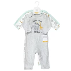 Hudson Baby Unisex Baby Cotton Coveralls, Little Monkey