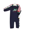 Hudson Baby Infant Boy Cotton Coveralls, Christmasaurus