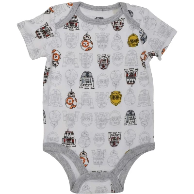 Star Wars Darth Vader Chewbacca Stormtrooper R2-D2 C-3PO Baby Boys 5 Pack Bodysuit 5 Star Wars Darth Vader Chewbacca Stormtrooper R2-D2 C-3PO Baby Boys 5 Pack Bodysuit - Image 5