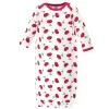 Touched By Nature Infant Girl Organic Cotton Gowns, Petals, Preemie-Newborn