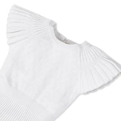 Hope & Henry Girls' Organic Cotton Short Flutter Sleeve Sweater Dress, Infant 1 Hope & Henry Girls' Organic Cotton Short Flutter Sleeve Sweater Dress, Infant