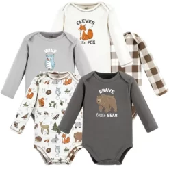Touched By Nature Organic Cotton Long-Sleeve Bodysuits, Boy Woodland Alphabet 5-Pack -Baby Nest Deals Store GUEST cdd976cb dc5a 49c9 aaad 91292af1b4aa