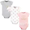 Little Treasure Baby Girl Cotton Bodysuits 3pk, Unicorn Purse