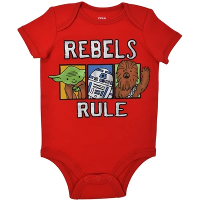 Star Wars Darth Vader Chewbacca Stormtrooper R2-D2 C-3PO Baby Boys 5 Pack Bodysuit 2 Star Wars Darth Vader Chewbacca Stormtrooper R2-D2 C-3PO Baby Boys 5 Pack Bodysuit - Image 2