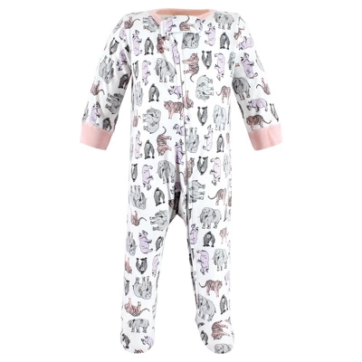 Touched By Nature Infant Girl Organic Cotton Sleep And Play, Girl Endangered Safari 2 Touched By Nature Infant Girl Organic Cotton Sleep And Play, Girl Endangered Safari - Image 2