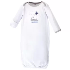 Touched By Nature Infant Boy Organic Cotton Gowns, Infinite Love Bear, Preemie/Newborn