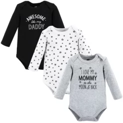 Hudson Baby Infant Boy Cotton Long-Sleeve Bodysuits, Mom Dad Moon Back 19 Hudson Baby Infant Boy Cotton Long-Sleeve Bodysuits, Mom Dad Moon Back -Baby Nest Deals Store GUEST d3cc4739 d5f4 443b 8ac6 cba7eec4e2e9