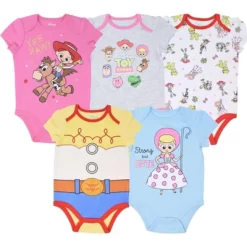 Disney Pixar Toy Story Jessie Bo Peep Baby Girls 5 Pack Bodysuits Newborn To Infant -Baby Nest Deals Store GUEST d4a896e0 6032 40af 8e4e 9953ce0257c0