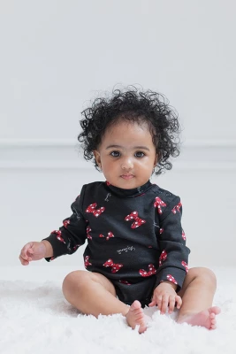 Disney Minnie Mouse Baby Girls 2 Pack Turtleneck Bodysuits Newborn To Infant 2 Disney Minnie Mouse Baby Girls 2 Pack Turtleneck Bodysuits Newborn To Infant - Image 2