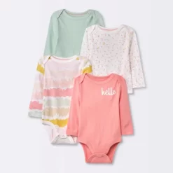 Baby Girls' 4pk Long Sleeve Bodysuit - Cloud Island™ Floral -Baby Nest Deals Store GUEST d6cf913a 1dd8 417e a034 f2d2d36d4303