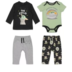 Star Wars The Child Mix N' Match Bodysuit Graphic T-Shirt And Pants 4 Piece Layette Set -Baby Nest Deals Store GUEST dab7d3d6 e279 4aa6 89cc 07e4cf2450ef