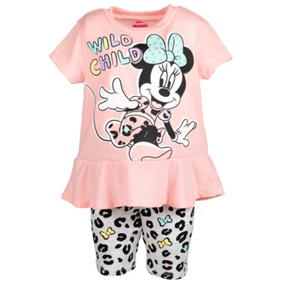 Mickey Mouse & Friends Minnie Mouse Baby Girls Graphic T-Shirt And Shorts Outfit Set Infant 1 Mickey Mouse & Friends Minnie Mouse Baby Girls Graphic T-Shirt And Shorts Outfit Set Infant