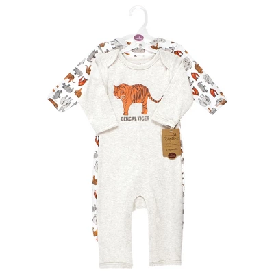 Touched By Nature Organic Cotton Coveralls, Endangered Tiger 1 Touched By Nature Organic Cotton Coveralls, Endangered Tiger