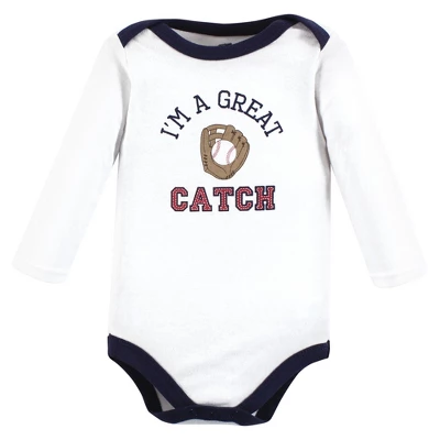 Hudson Baby Unisex Baby Cotton Long-Sleeve Bodysuits, Sports Stripes 3 Hudson Baby Unisex Baby Cotton Long-Sleeve Bodysuits, Sports Stripes - Image 3