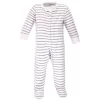 Touched By Nature Baby Organic Cotton Zipper Sleep And Play 3pk, Gray Woodland