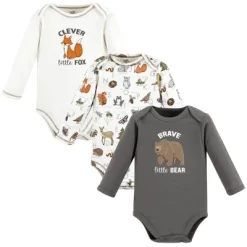 Touched By Nature Organic Cotton Long-Sleeve Bodysuits, Boy Woodland Alphabet 3-Pack -Baby Nest Deals Store GUEST e1fc7c0c 3636 4e0f 833c f1c74beed39a