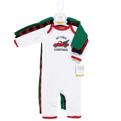 Hudson Baby Unisex Baby Cotton Coveralls, Christmas Tree 1 Hudson Baby Unisex Baby Cotton Coveralls, Christmas Tree